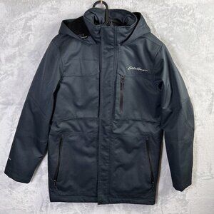 Eddie Bauer Heavy Jacket Men's Small Weatheredge Sherpa Lined Hooded Zip Pockets